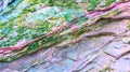 Colourful sedimentary rocks formed by the accumulation of sediments Ã¢â¬â natural rock layers backgrounds, patterns and textures -